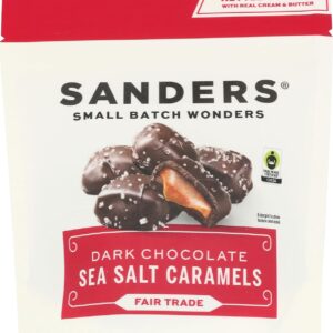 Sanders, Caramels Sea Salt Dark Chocolate, 5.5 Ounce